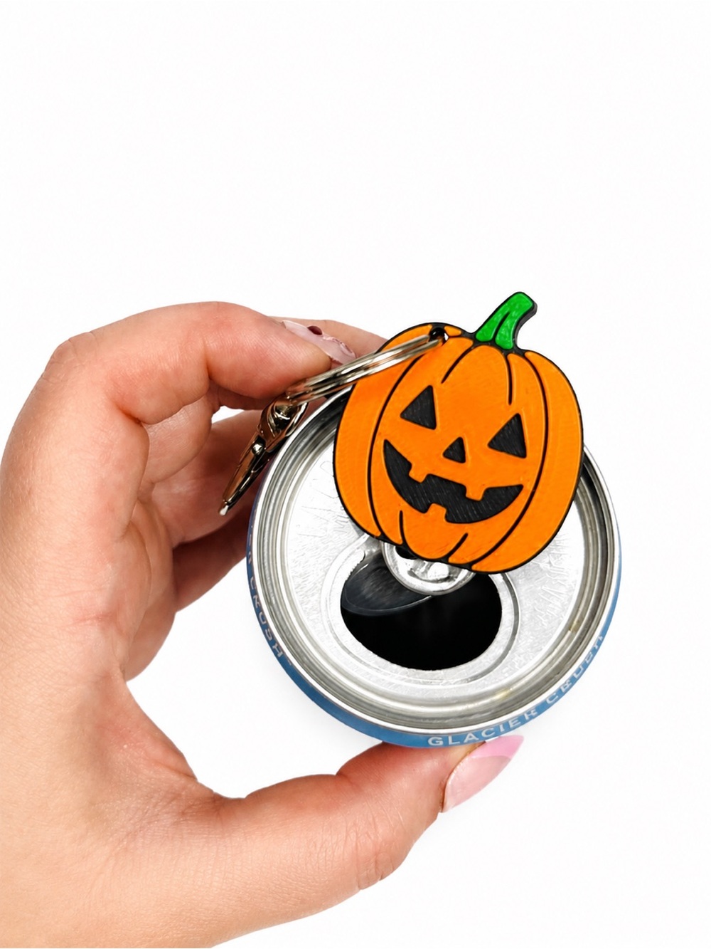 Jack O Lantern Pop Can Tab Opener Keychain Halloween Pumpkin